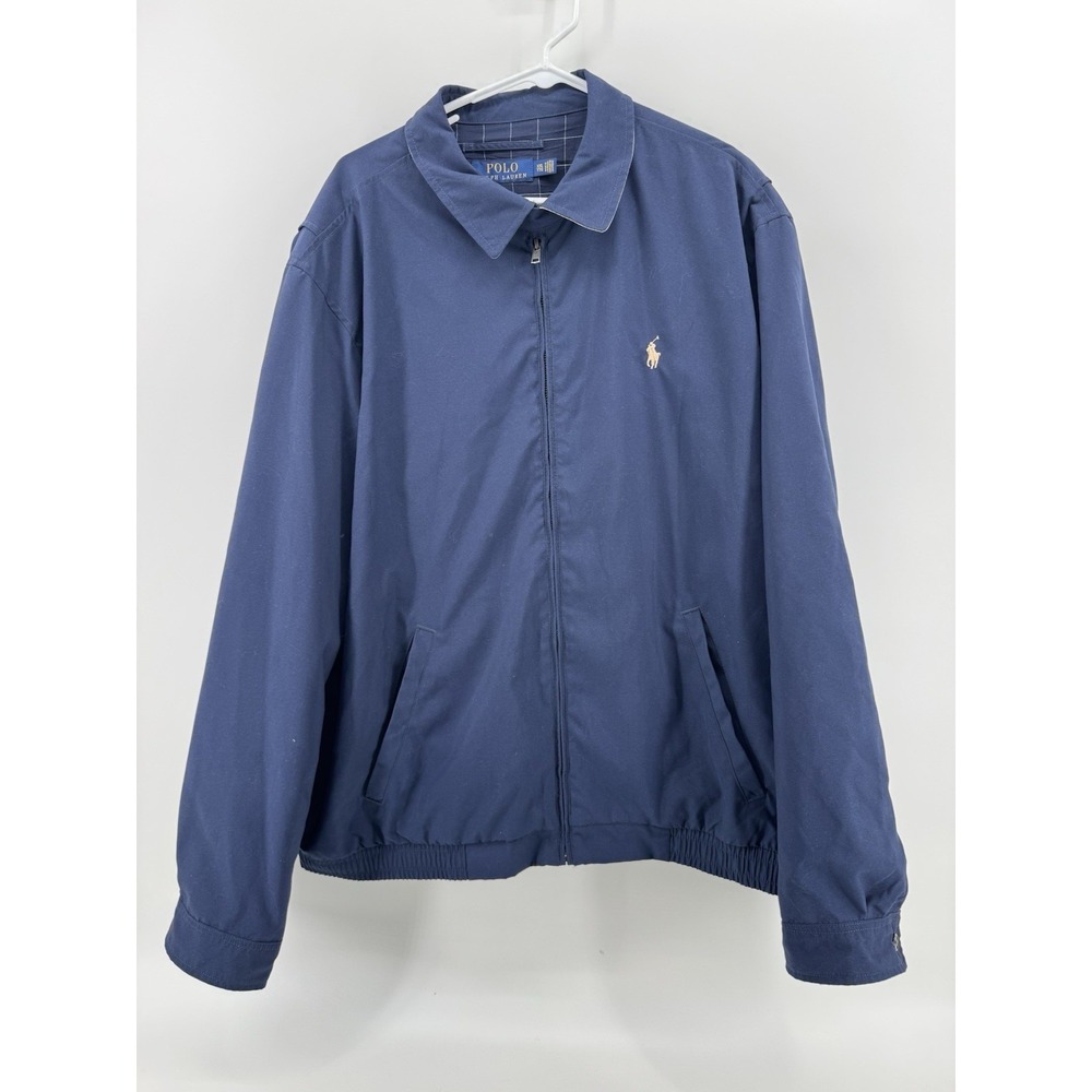 Polo Ralph Lauren Harrington Bi-Swing Jacket Navy Blue Windbreaker  Sz XXL